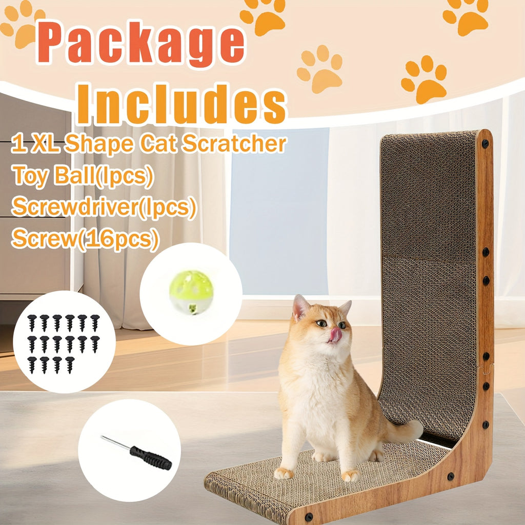 Large Vertical L Shape Cat Scratcher for Indoor Cats