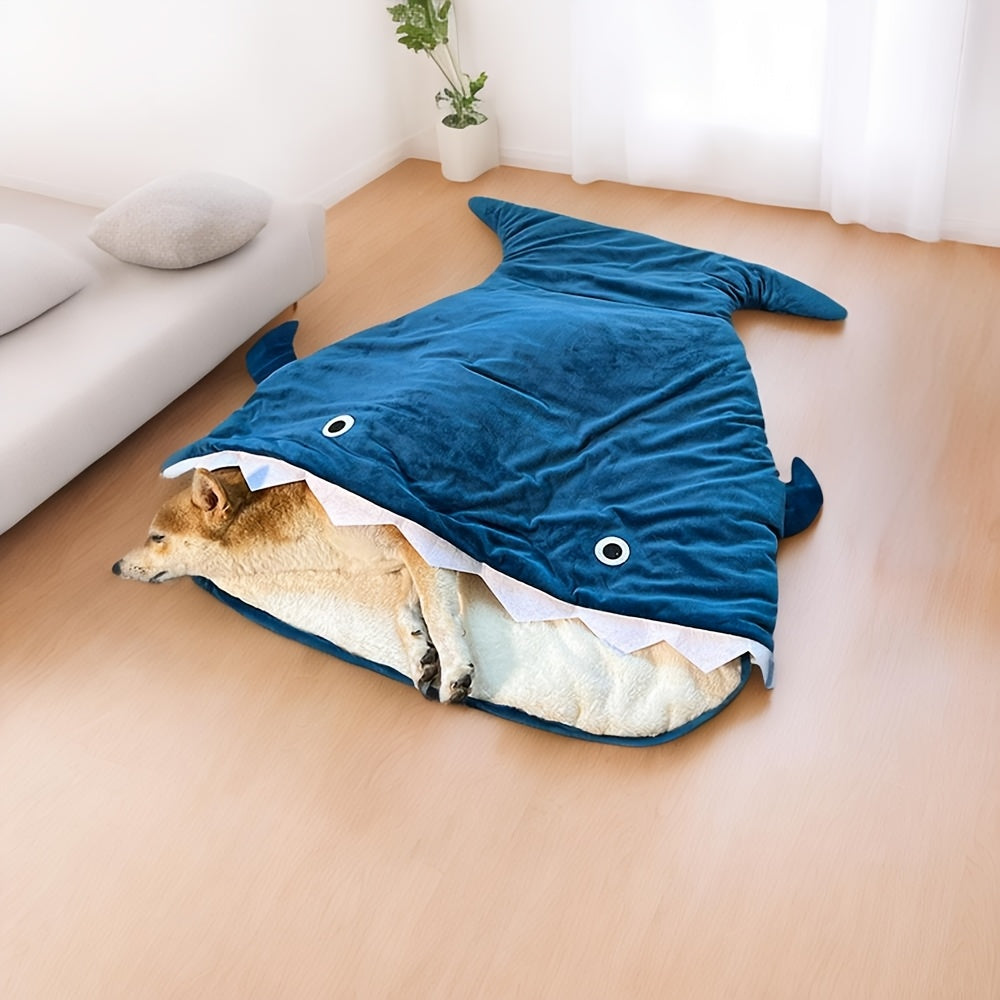 Cartoon Shark Shaped Pet Dog Bed Nest