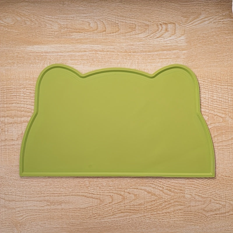 1pc Spill-Proof Pet Feeding Mat with Non-Slip Raised Edges