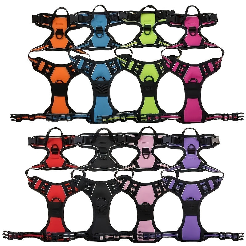 Adjustable No-Pull Dog Harness with Padded Vest and Dual Leash Clips